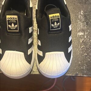 Adidas Kids Black and White Sneakers toddler
